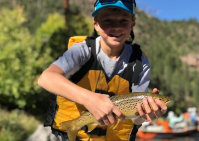 Green river trout fishing in a drift boat Dutch john resort fly fishing guides