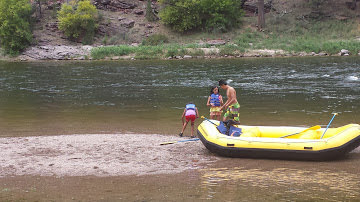 person enjoying rafting in dutch john resort