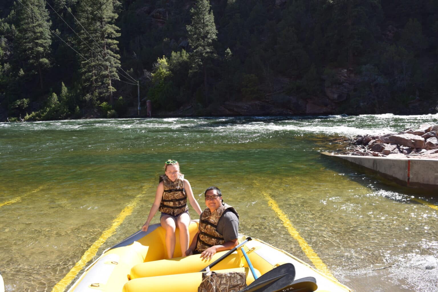Guided raft trip on the Green River