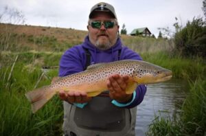 Huge Brown Trout Ready To Be Release Safely Back Into His Home.