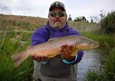 Huge Brown Trout Ready To Be Release Safely Back Into His Home.