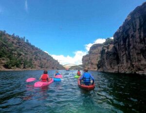 Green River/Flaming Gorge Lake Kayaks Available For Rent At Dutch John Resort.