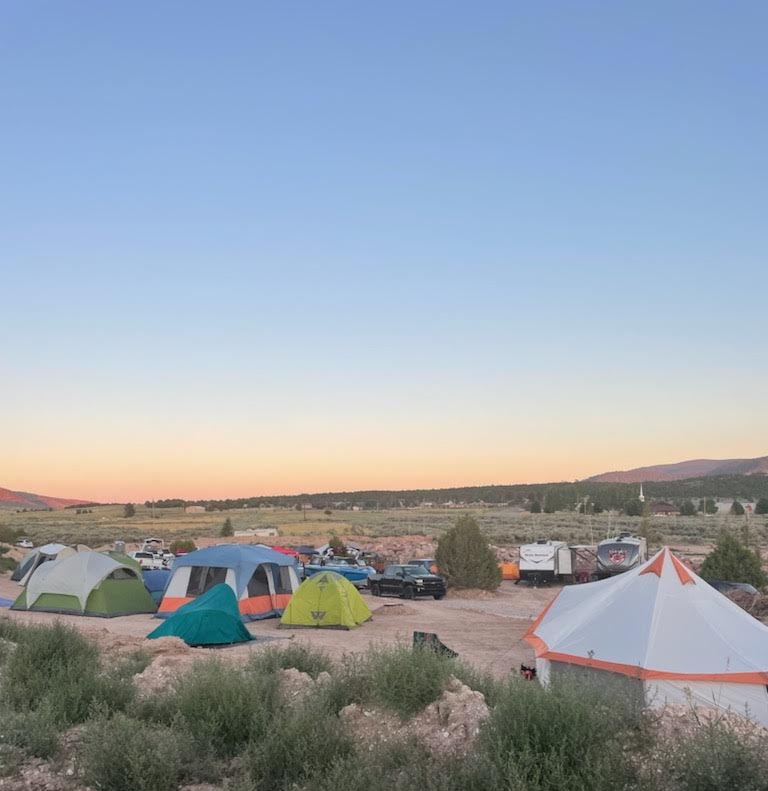 two white vans for camping